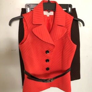 SOLD Tahari Sleeveless Skirt Suit